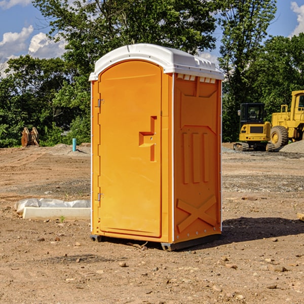 how often are the portable restrooms cleaned and serviced during a rental period in Arcadia